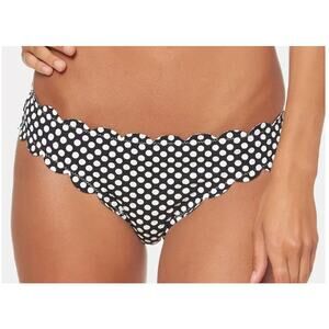 JESSICA SIMPSON Black & White Polka-Dot Texture Hipster Bikini Bottoms XL NWT